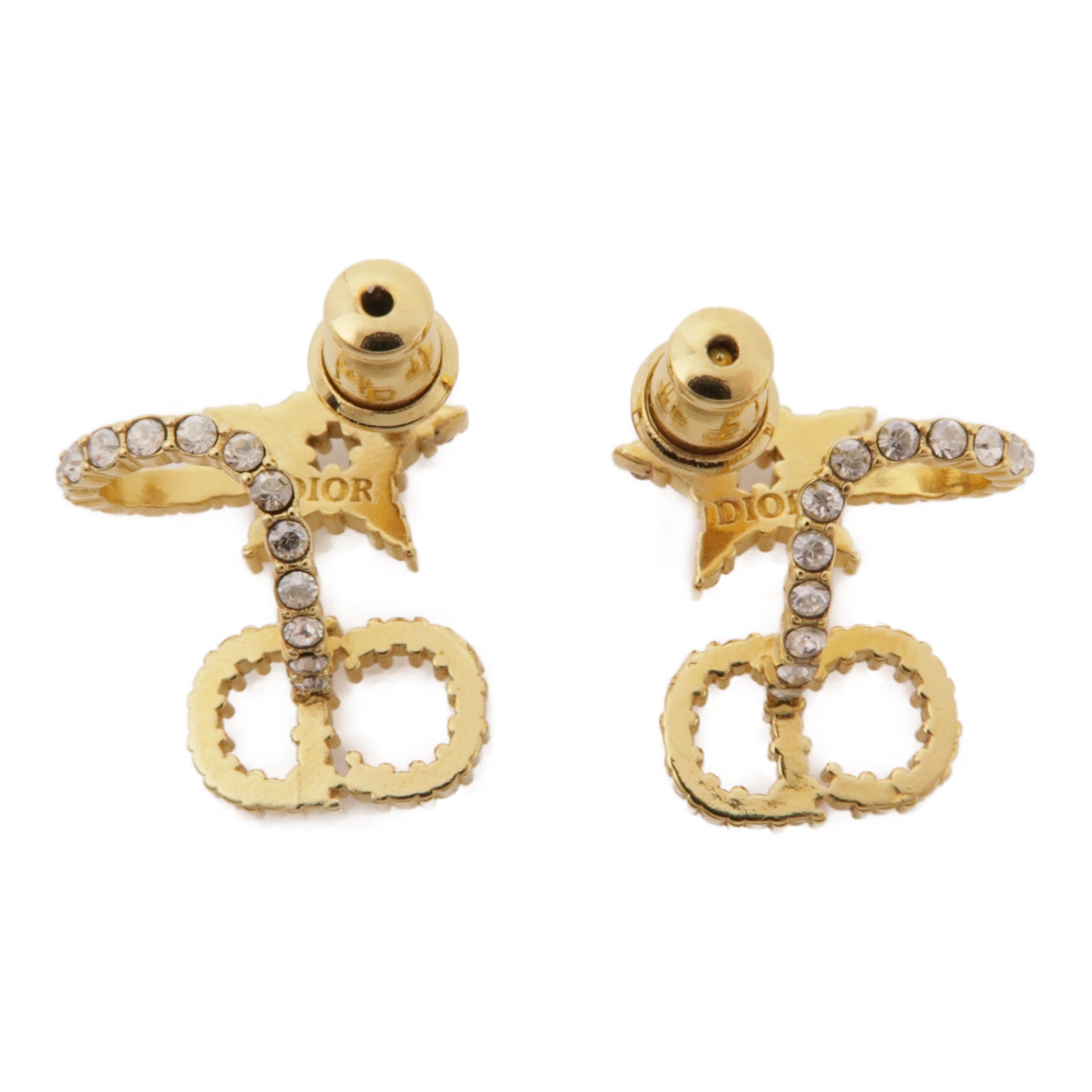 Dior PVC/金屬Earrings耳環透明/金色