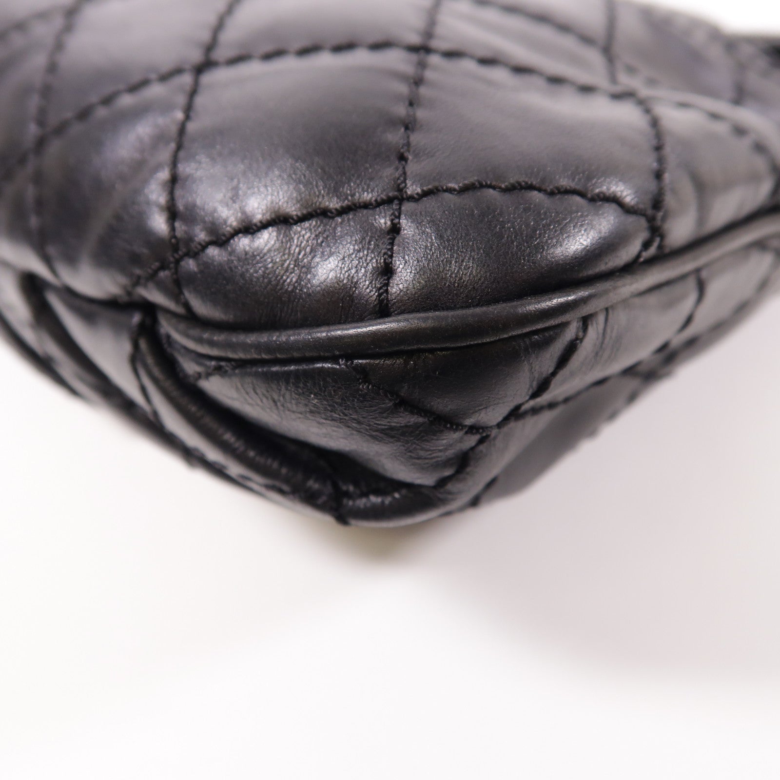 CHANEL 牛皮皮革Shoulder Bag銀扣鏈帶肩背袋