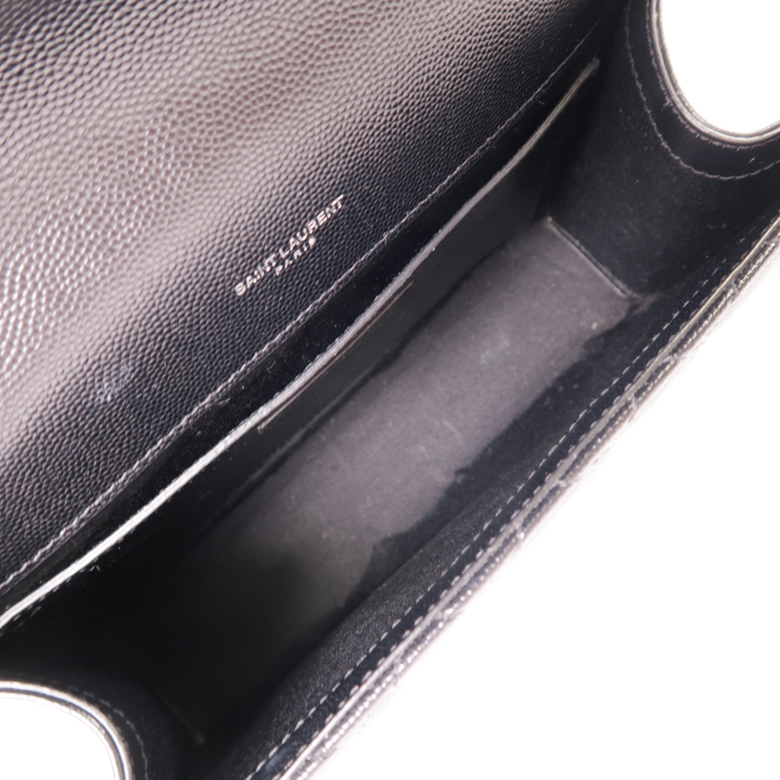 YVES SAINT LAURENT 牛皮皮革Chain Shoulder銀扣肩背袋