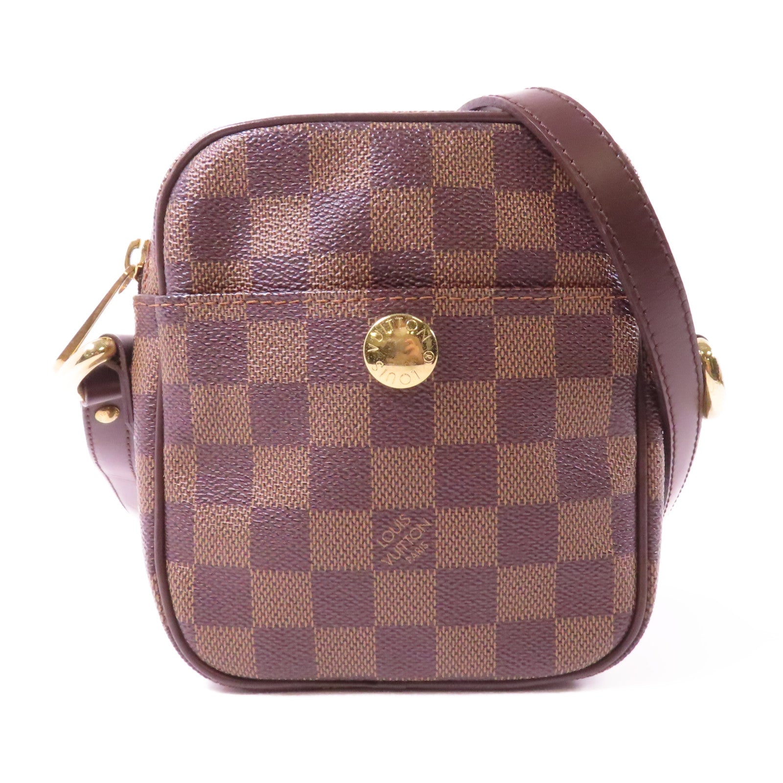 LOUIS VUITTON Damier Rift金扣肩背袋啡色