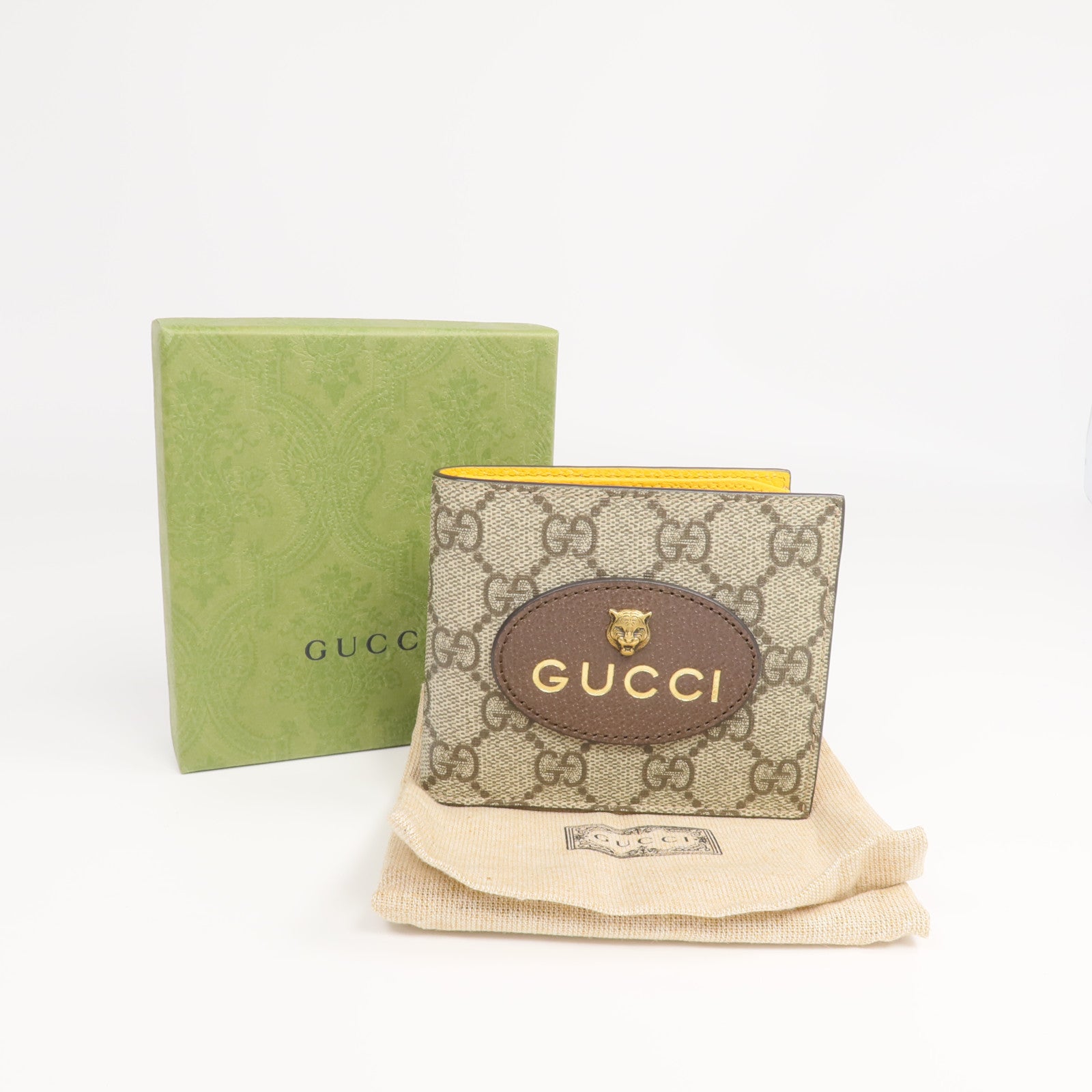 GUCCI 塗層帆布Wallet金扣錢包