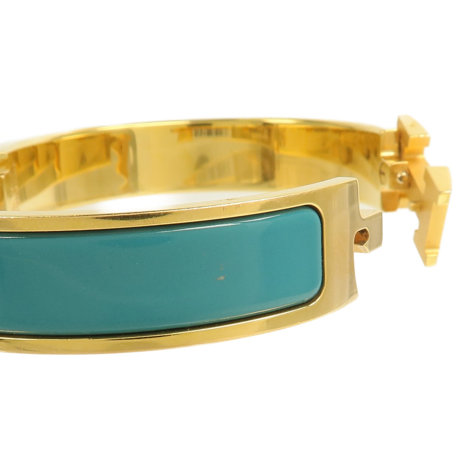 HERMES 金屬Clic-H手鐲Bleu Canard