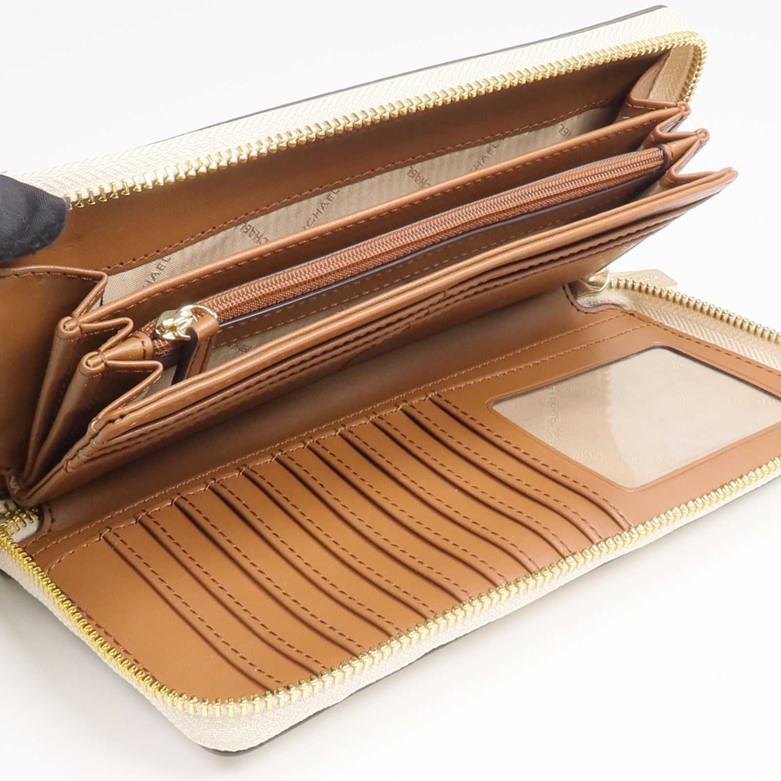 Michael Kors 塗層帆布Long Wallet金扣長錢包