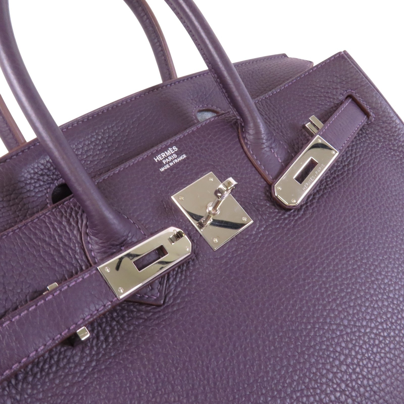 HERMES Togo皮革Birkin 30銀扣手挽袋