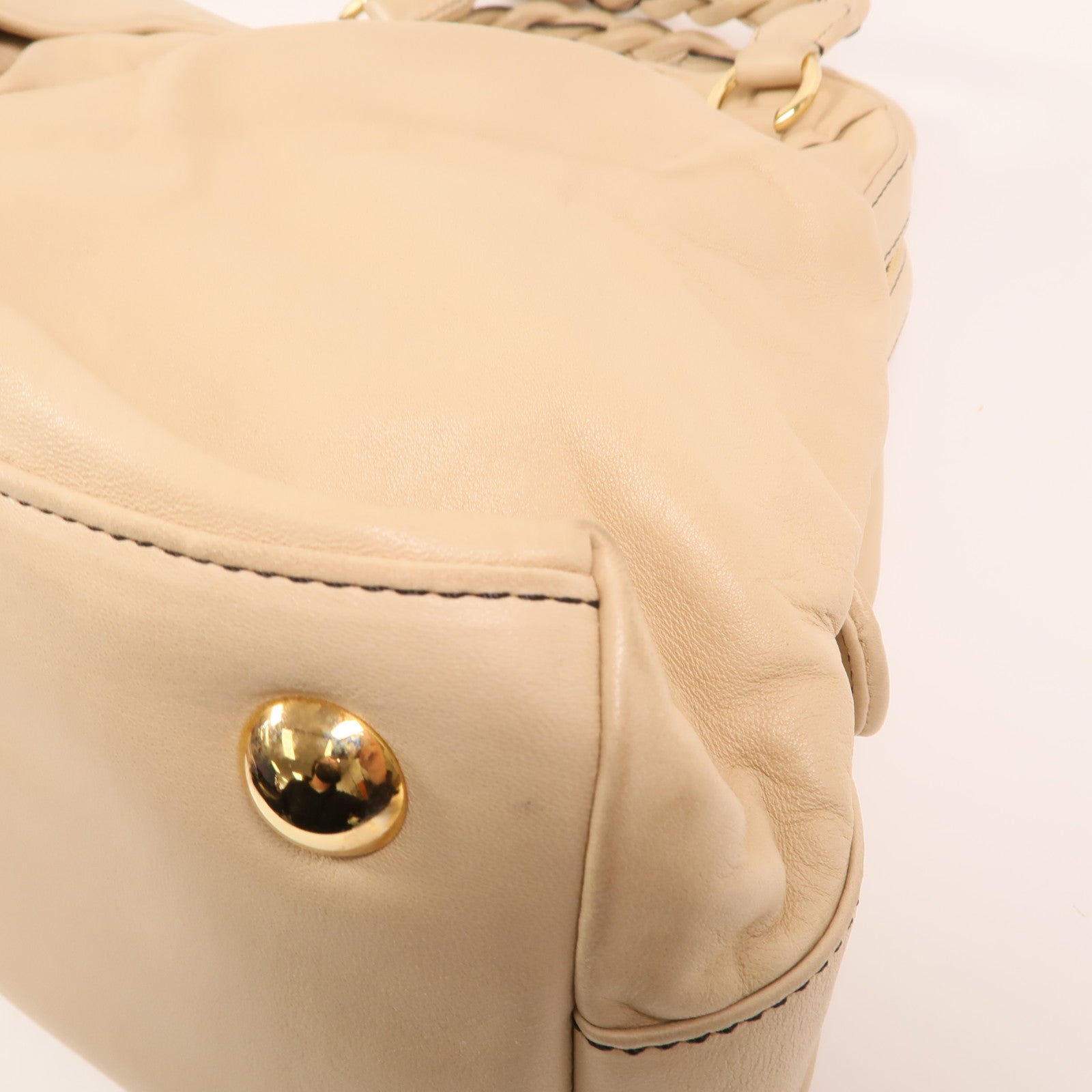 Valentino 羊皮皮革Shoulder Bag金扣肩背袋