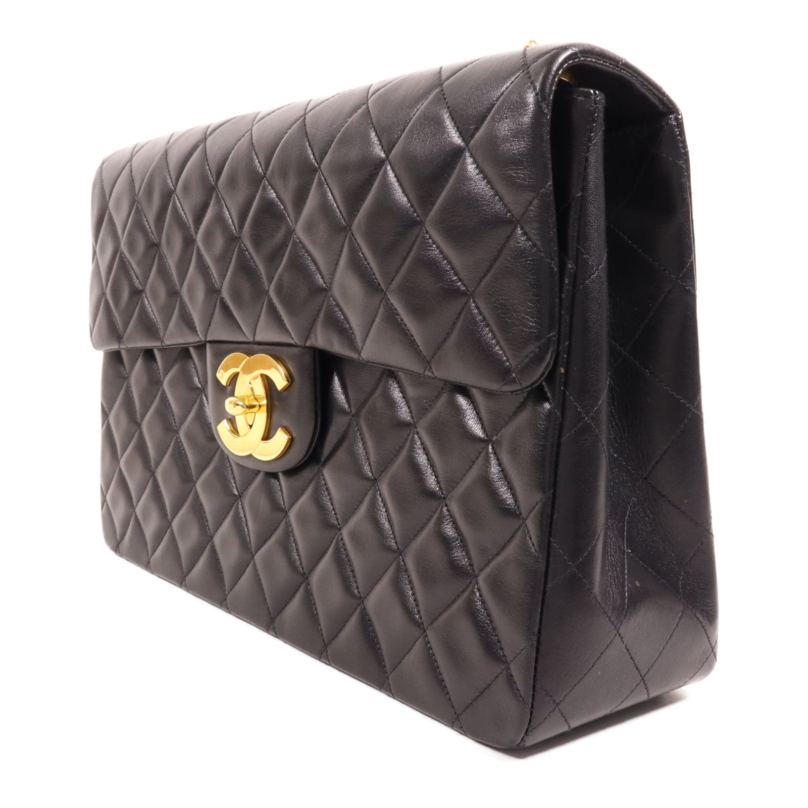 CHANEL 牛皮皮革Vintage Classic Flap Bag金扣鏈帶肩背袋