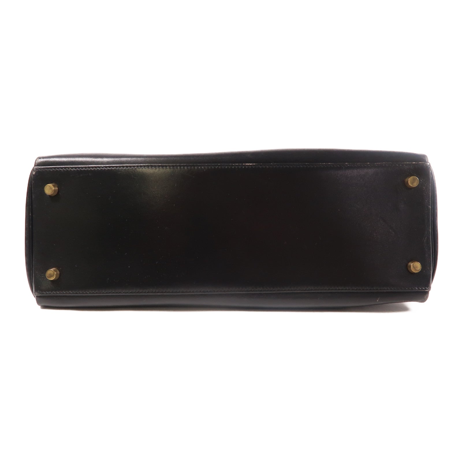 HERMES Box皮革Vintage Kelly 35手挽袋Noir