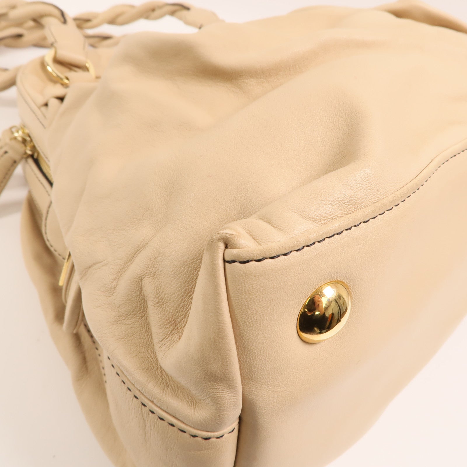Valentino 羊皮皮革Shoulder Bag金扣肩背袋