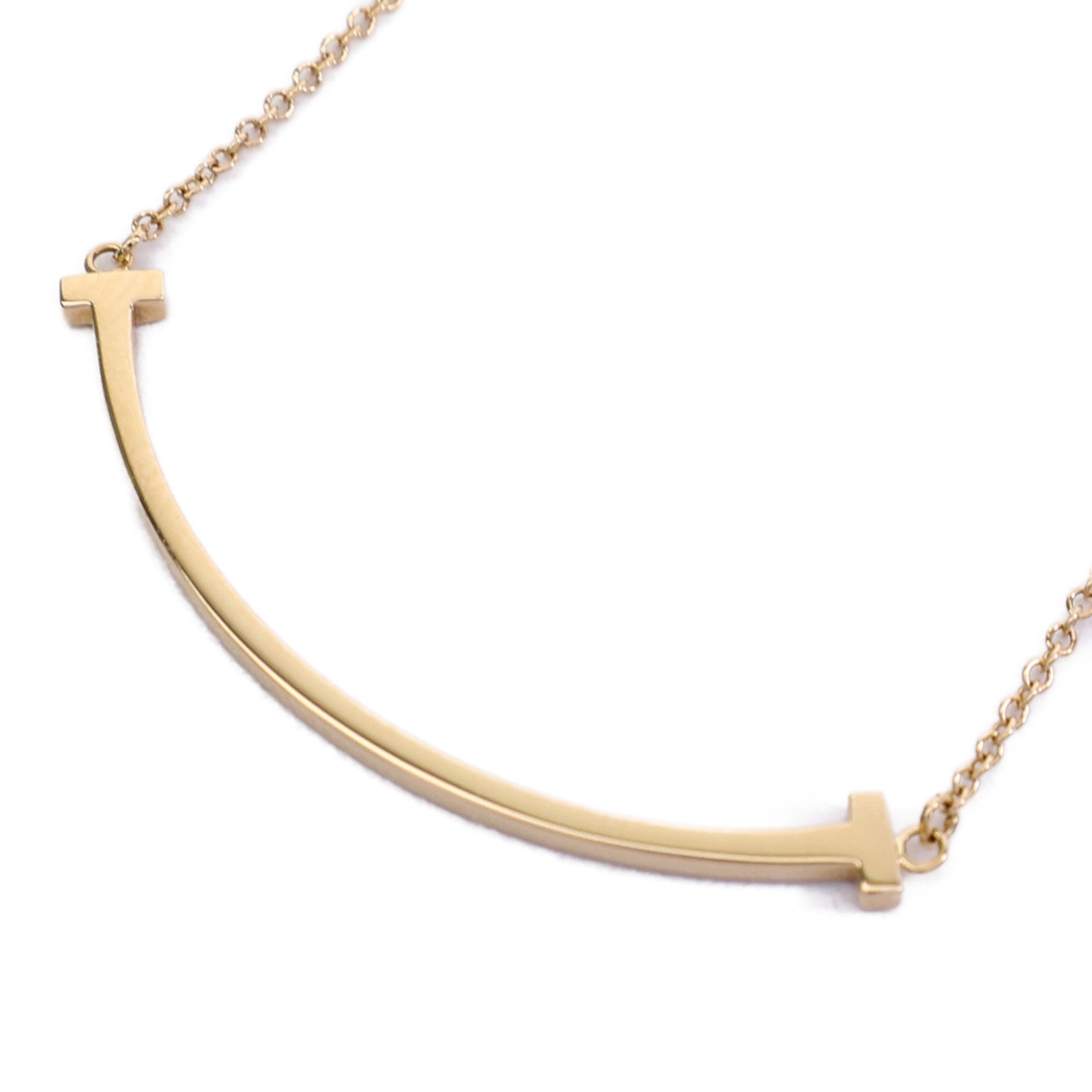 TIFFANY＆CO 18K玫瑰金T-Smile Necklace項鏈