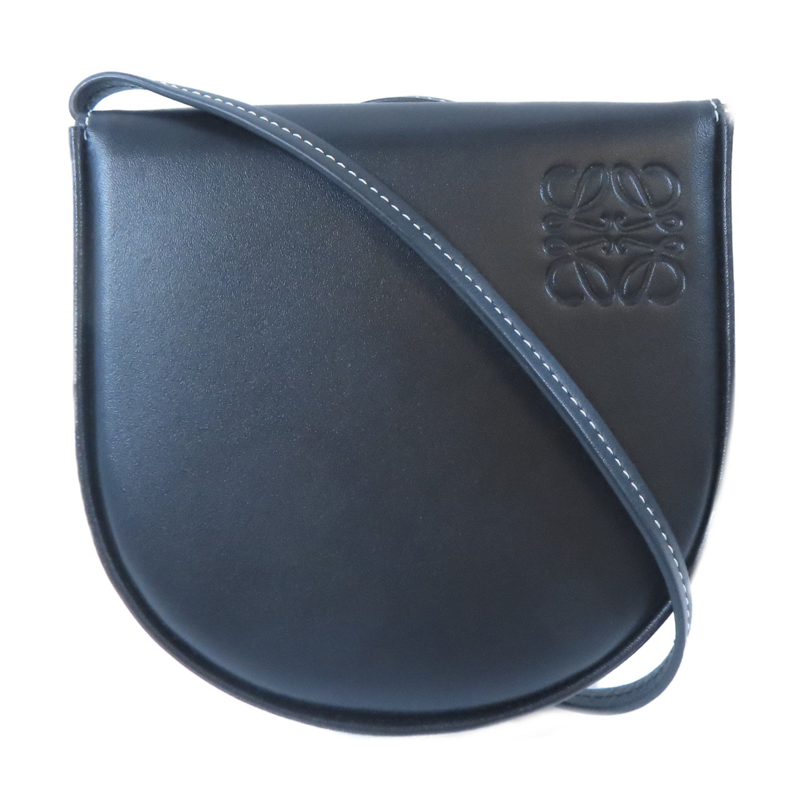 LOEWE 牛皮皮革Heel Pouch Small肩背袋黑色