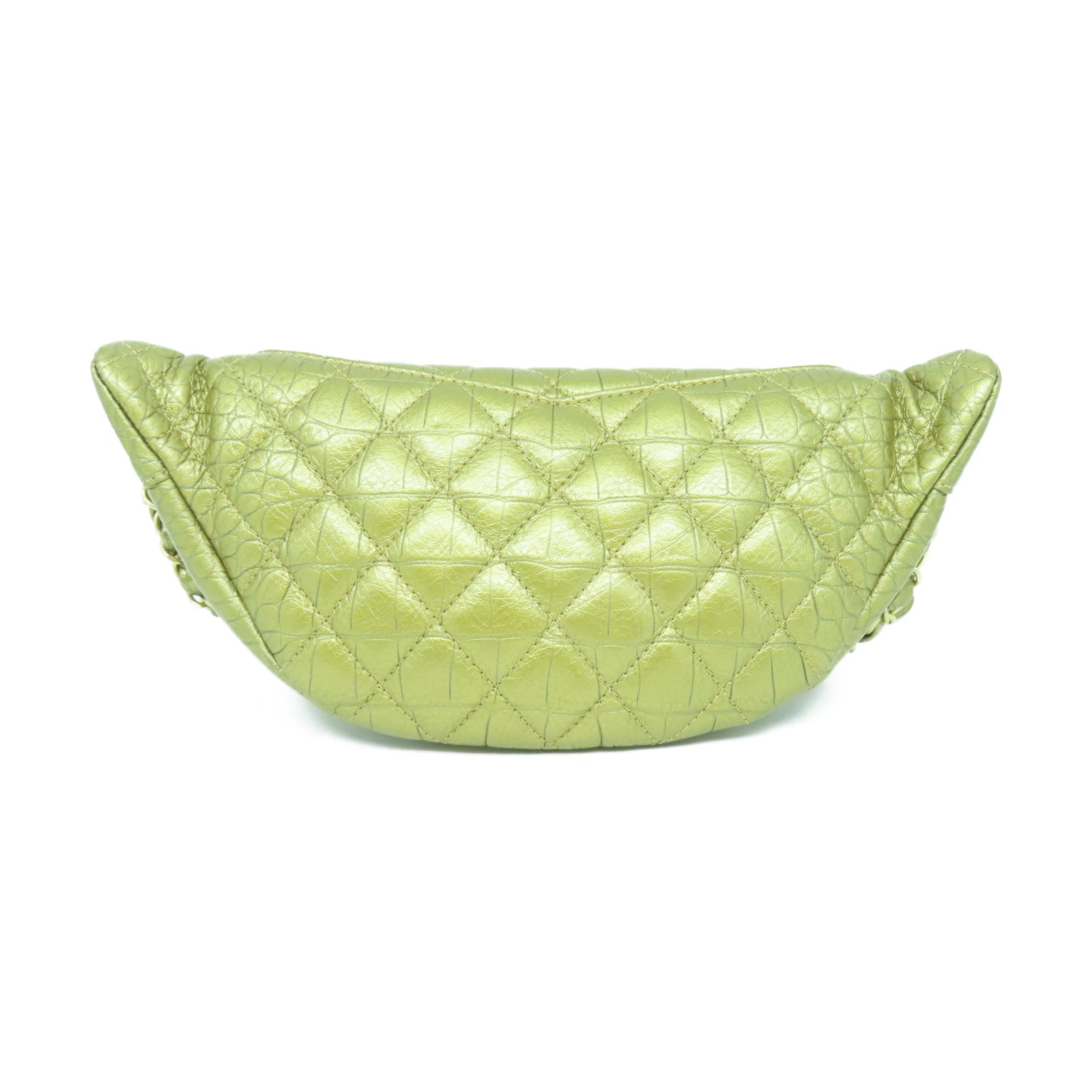 CHANEL 【激減優惠】菱格牛皮皮革Waist Bag金扣腰包金色