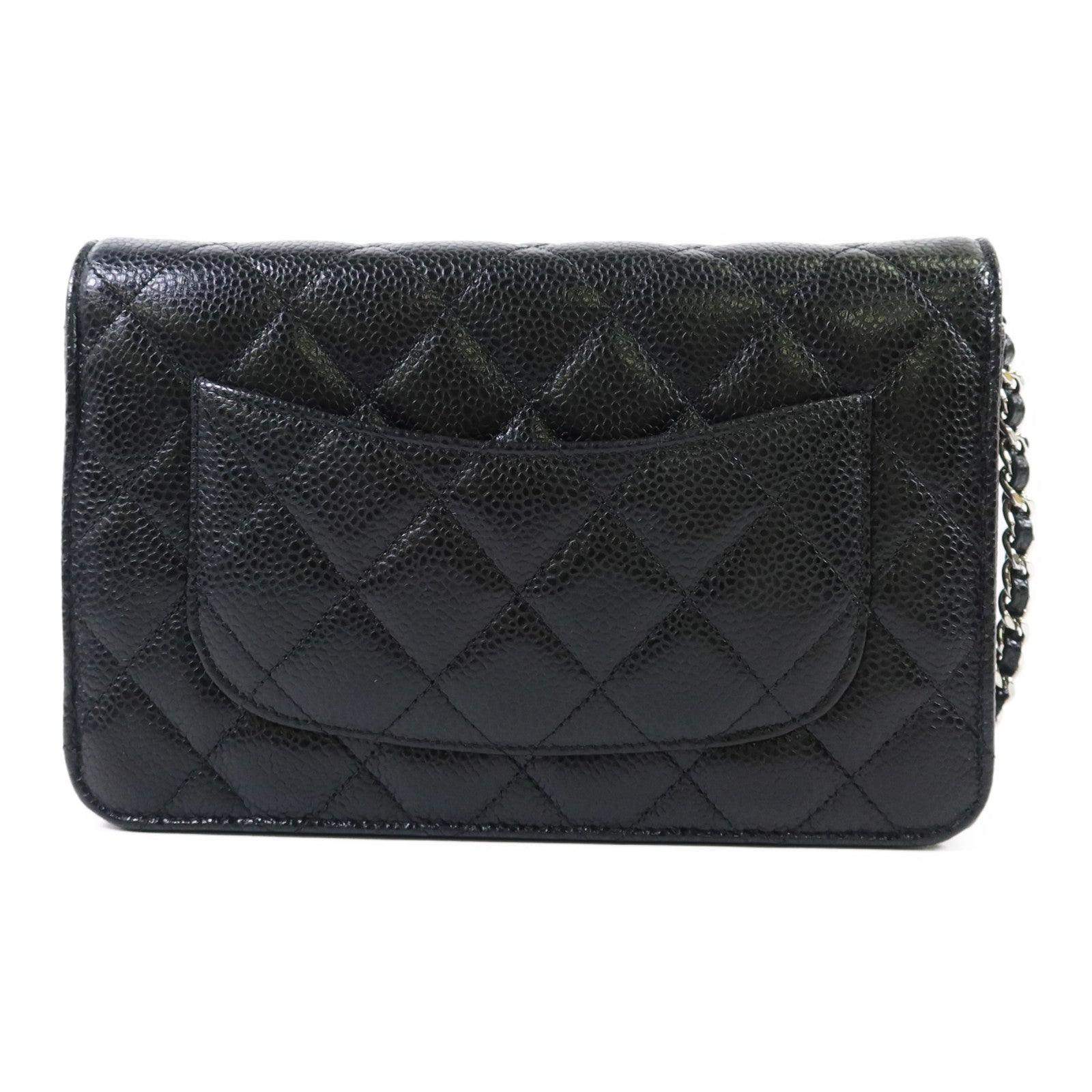 CHANEL 牛皮皮革WOC Wallet On Chain銀扣鏈帶肩背袋