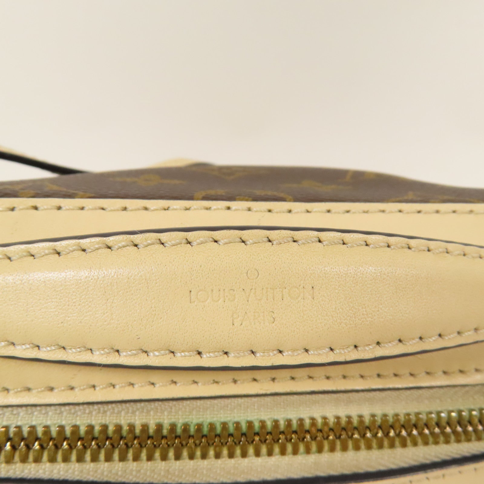 LOUIS VUITTON LV GHW Saintonge 2 Way Shoulder Bag M43555 Monogram Brown/White