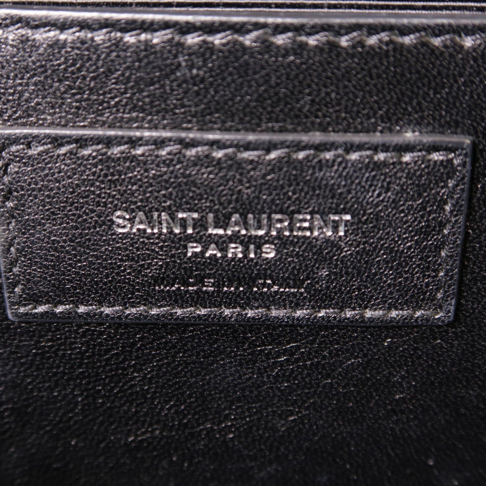 YVES SAINT LAURENT 牛皮皮革Chain Shoulder銀扣肩背袋