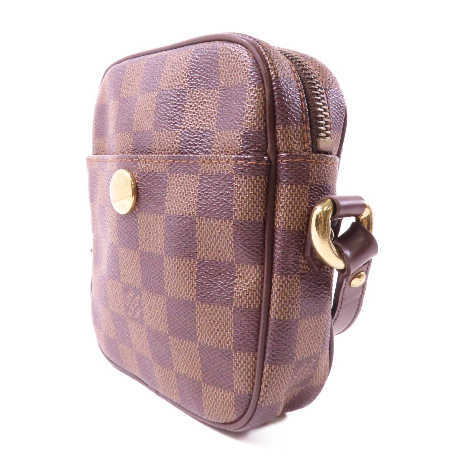 LOUIS VUITTON Damier Rift金扣肩背袋啡色