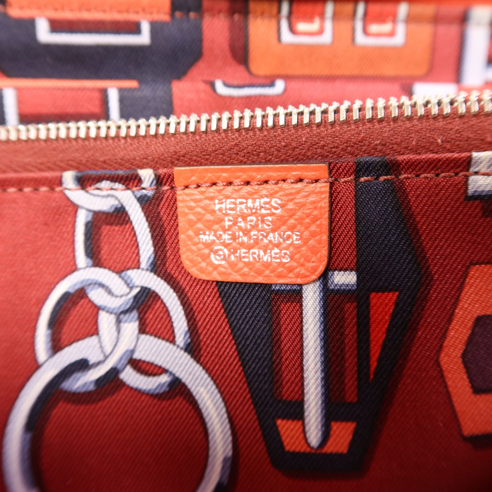 HERMES Epsom皮革Silk'In Long Wallet銀扣長錢包Rose Jaipur