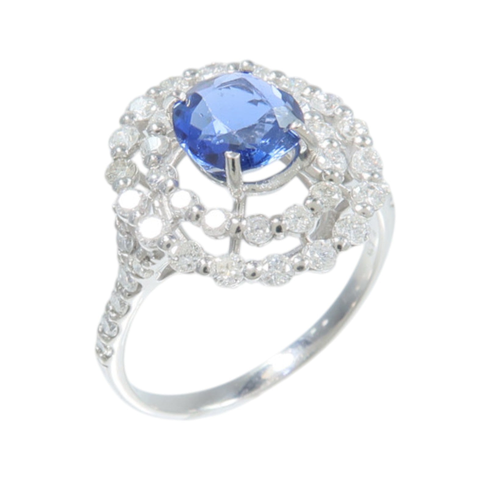 JEWELRY PT950鉑金Sapphire Diamond Ring藍寶石/鑽石戒指