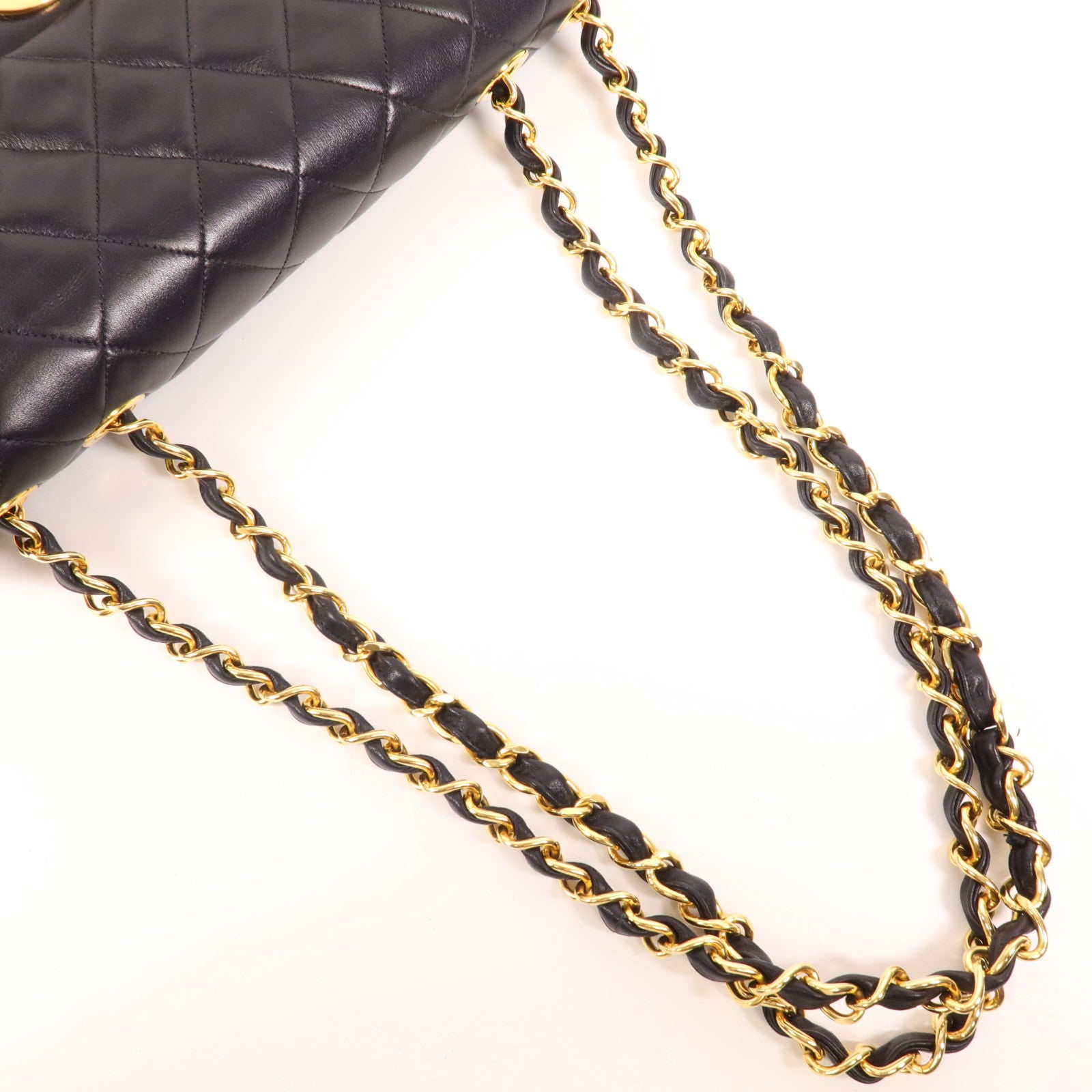 CHANEL 牛皮皮革Vintage Classic Flap Bag金扣鏈帶肩背袋