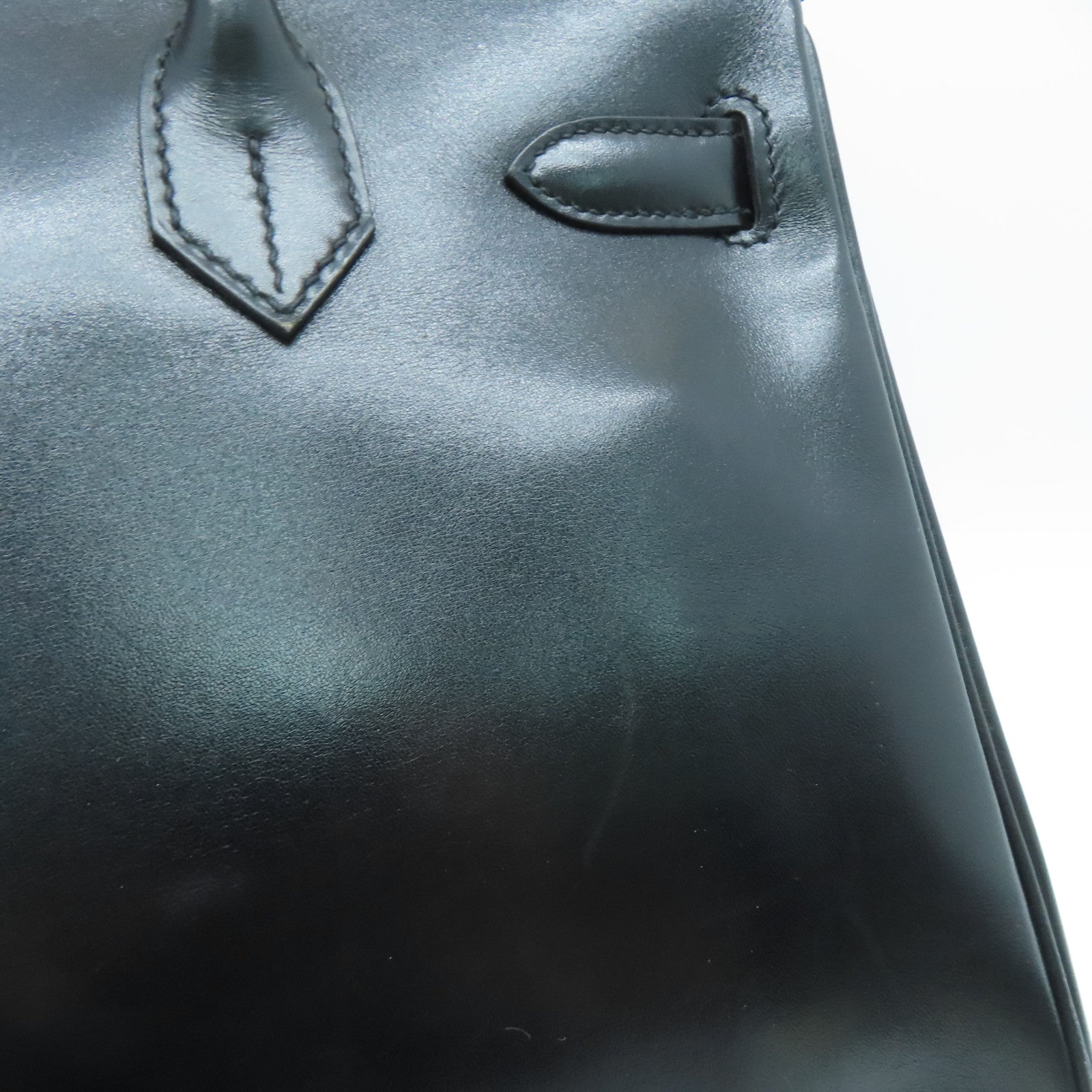 HERMES Box Calf皮革Birkin 30 So Black手挽袋黑色