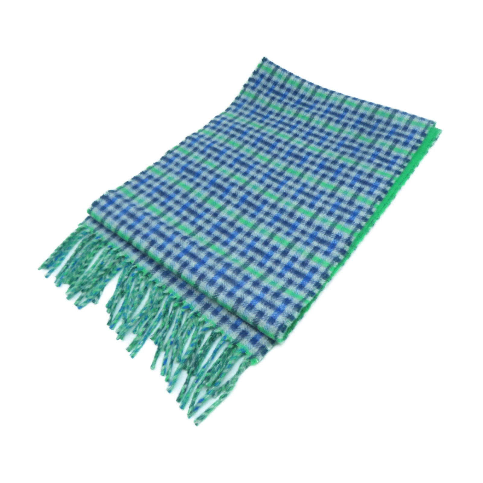 HERMES **【激減優惠】羊絨Scarf圍巾綠色/藍色
