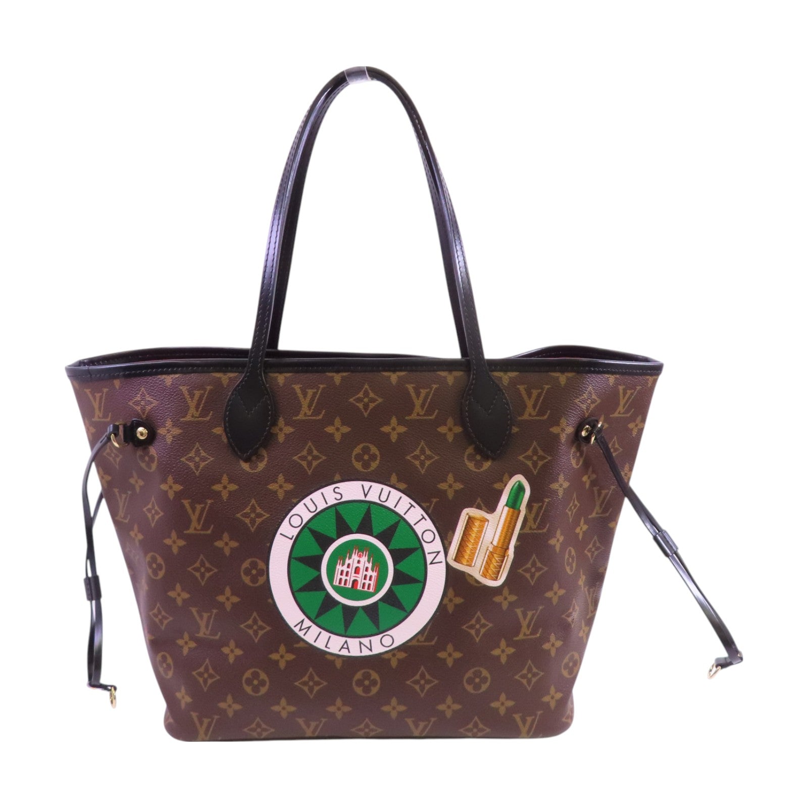LOUIS VUITTON Monogram World Tour Neverfull金扣肩背袋