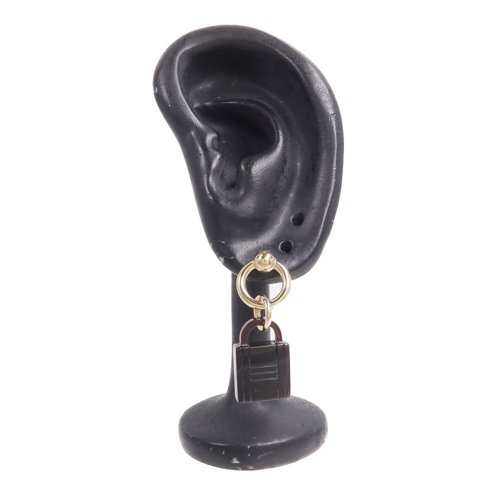 HERMES 水牛角Amulette Maroquinier Earrings耳環