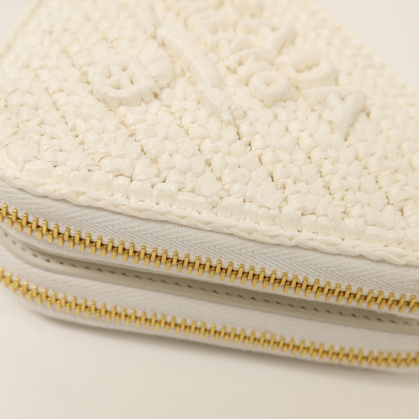 PRADA 牛皮皮革/Raffia Mini Contenitori金扣鏈帶手挽肩背兩用袋