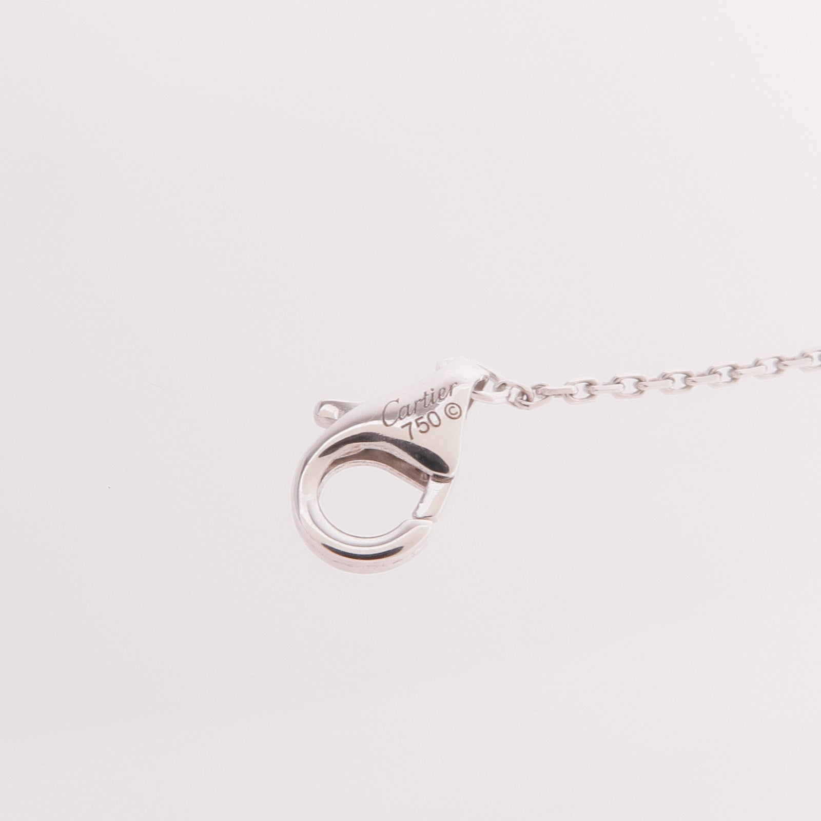 CARTIER 【激減優惠】18K白金/陶瓷Trinity Necklace鑽石項鍊