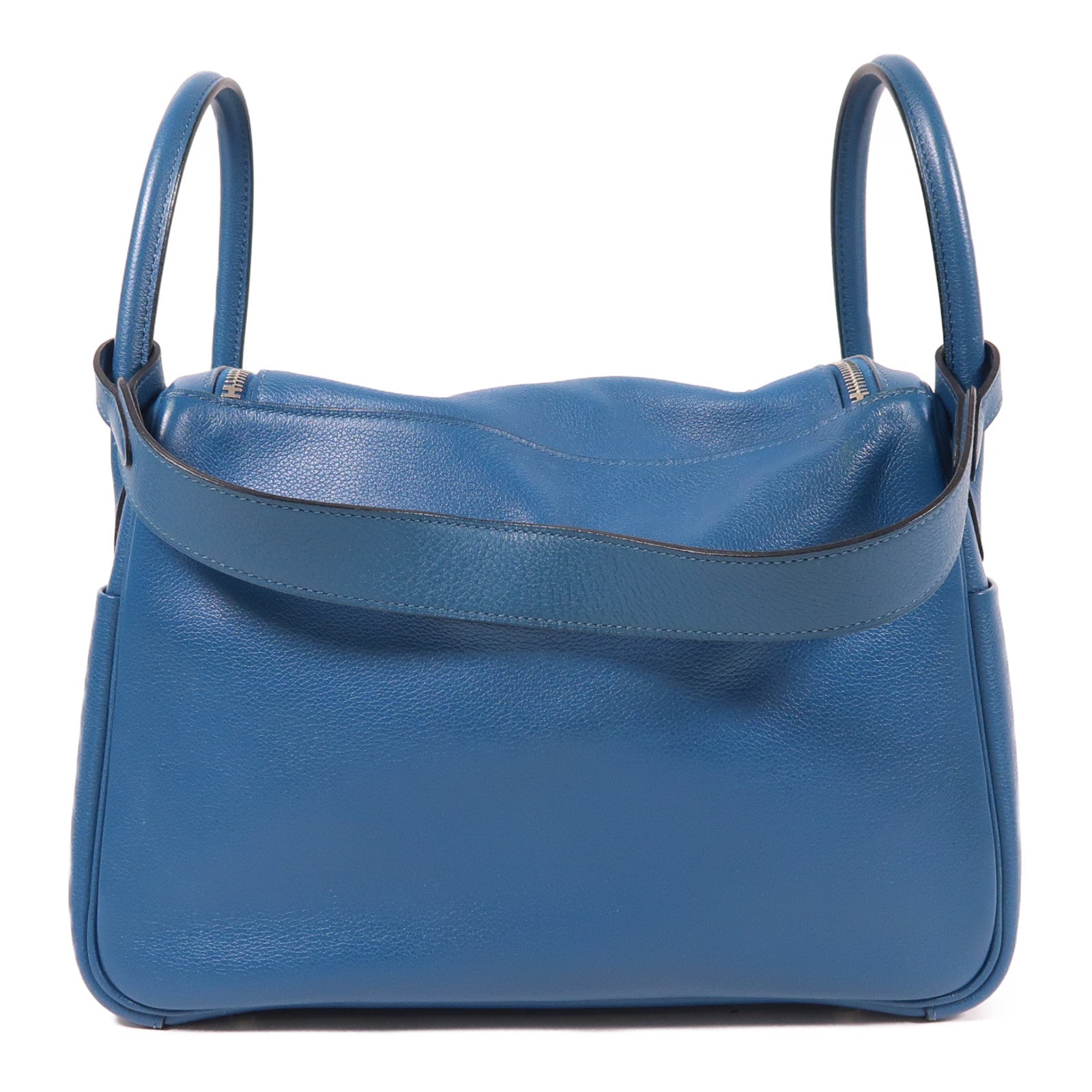 HERMES PHW Lindy 30 2 Way Shoulder Bag Evercolor Leather Colvert