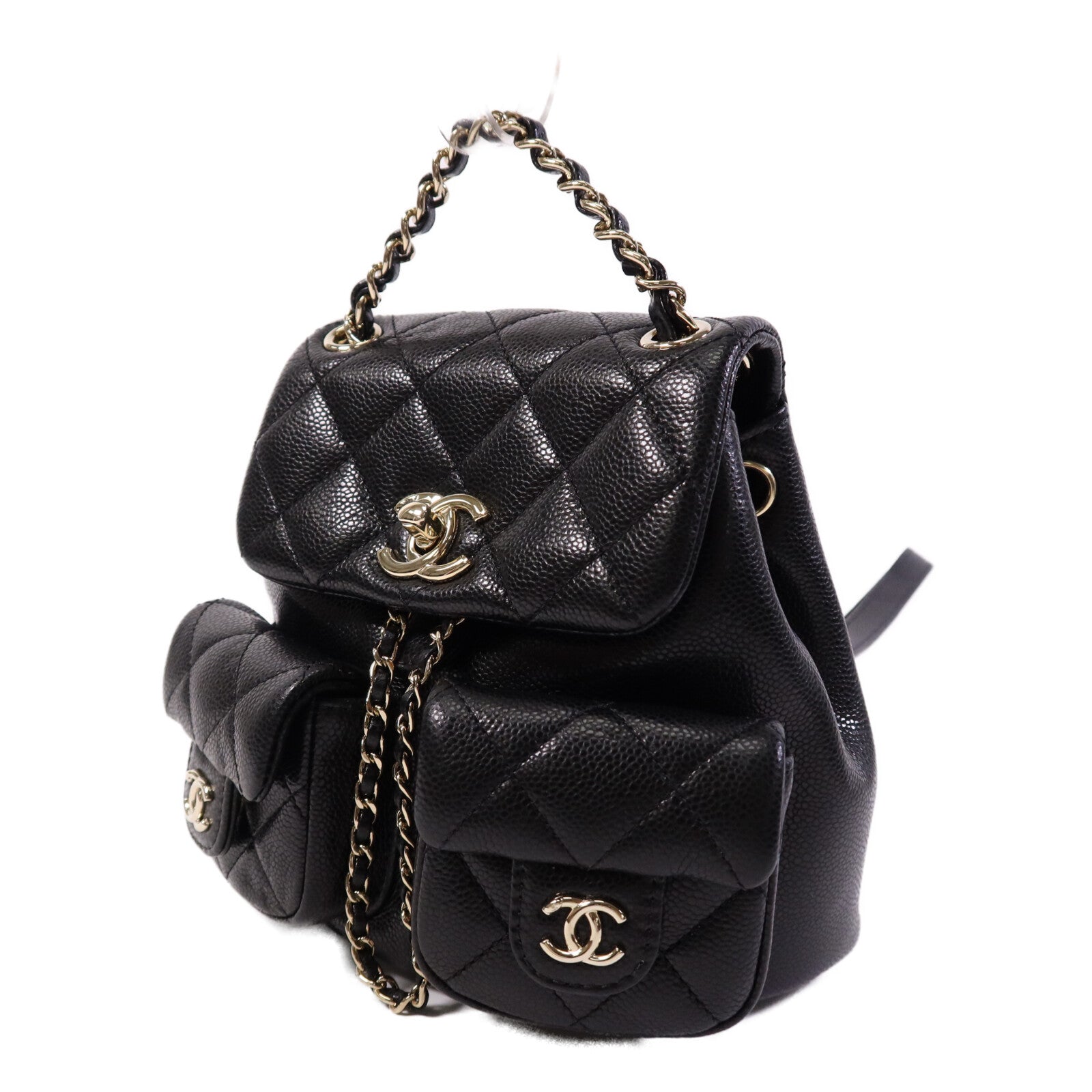 CHANEL 牛皮皮革Duma Backpack金扣背包