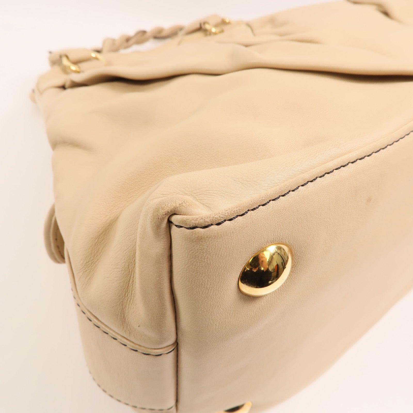 Valentino 羊皮皮革Shoulder Bag金扣肩背袋