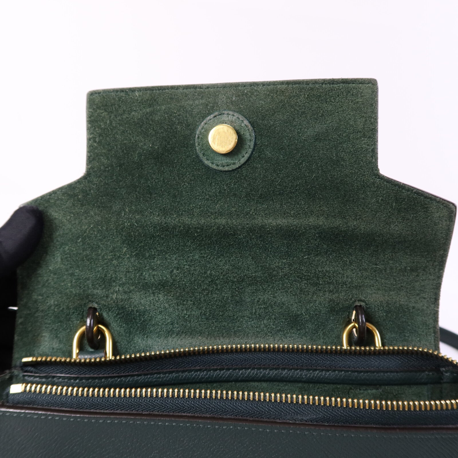 CELINE 牛皮皮革Micro Belt Bag金扣手挽肩背兩用袋