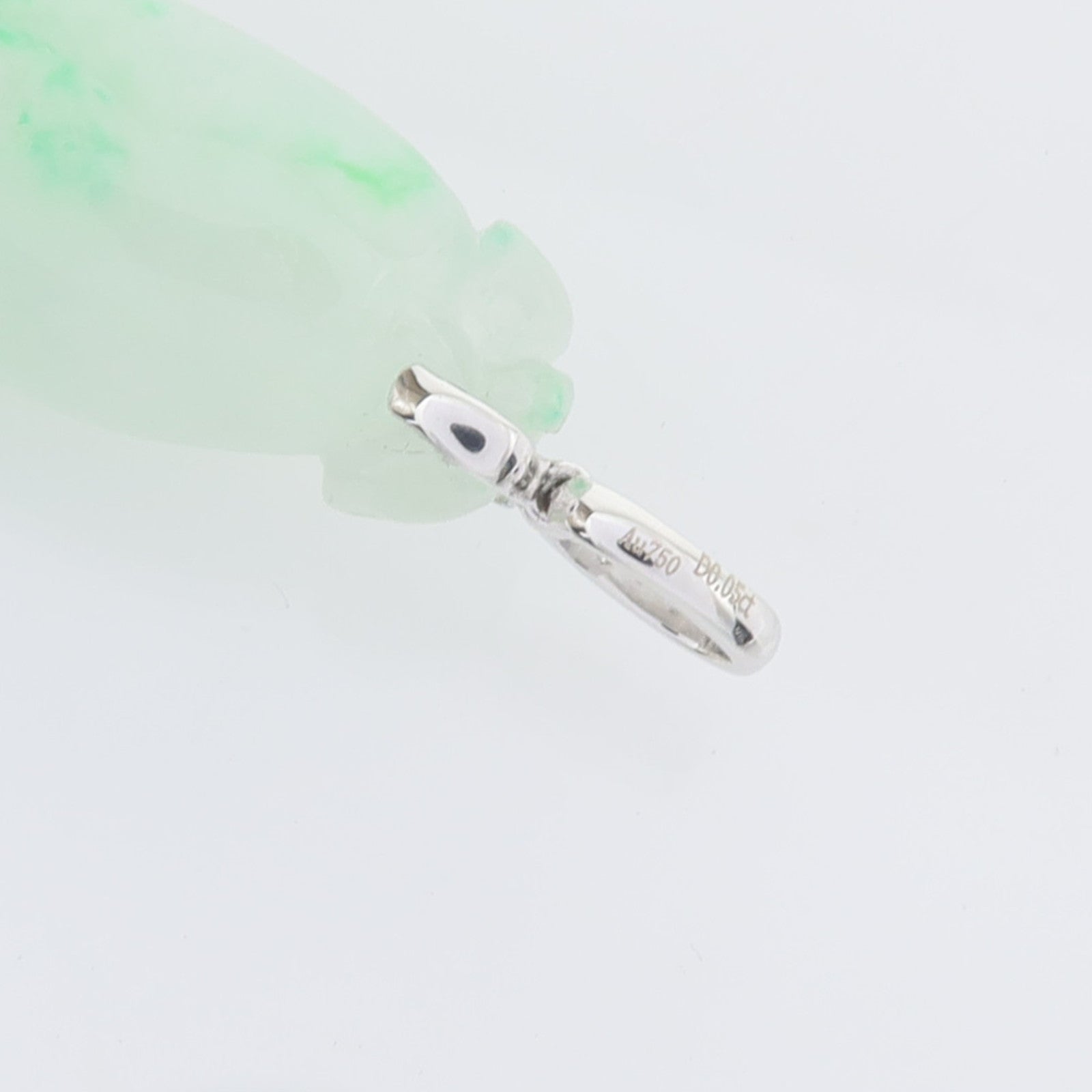 JEWELRY 18K白金/鑽石/翡翠Diamond Jade Pendant Top吊墜