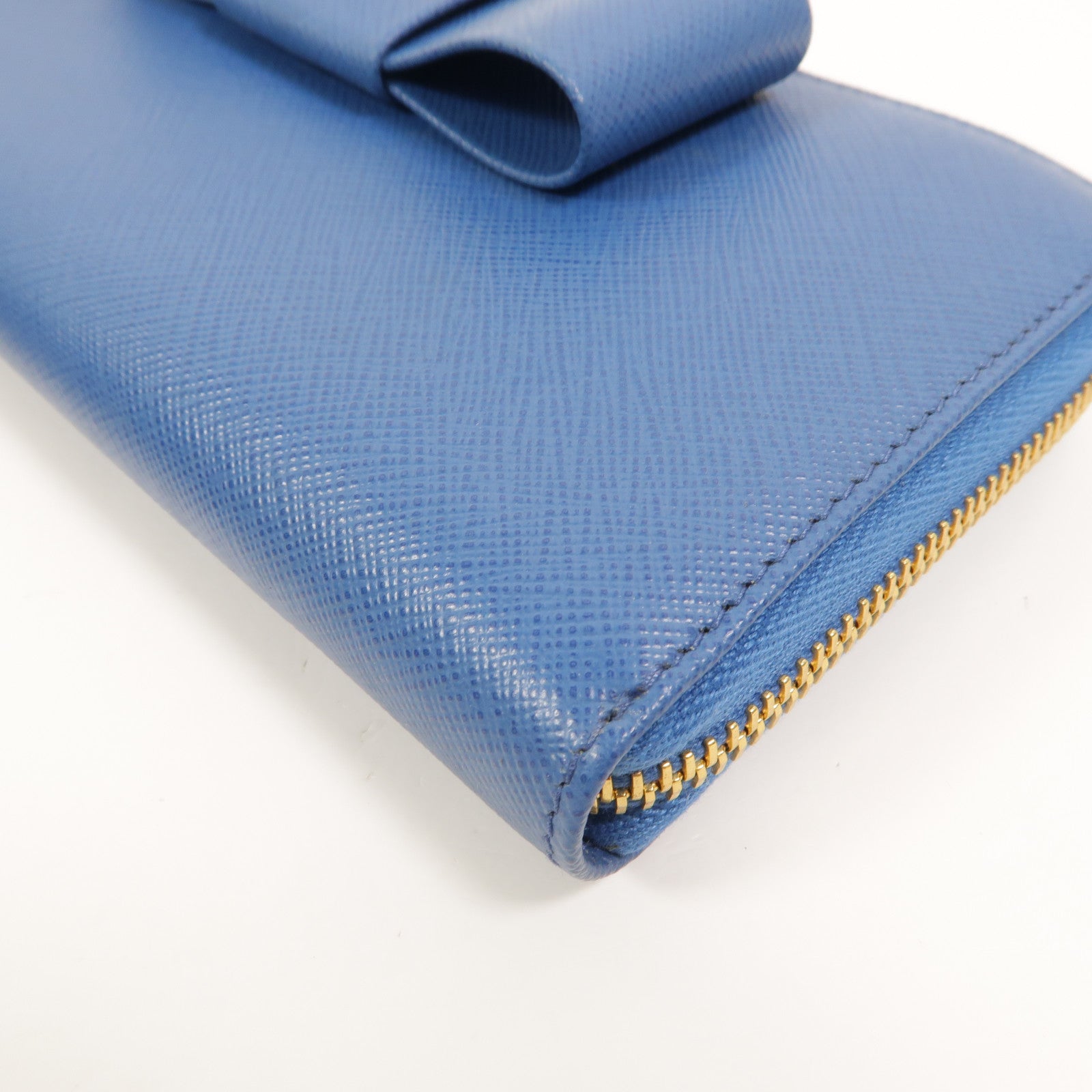 PRADA Saffiano皮革Fiocco Bow Long Wallet長錢包