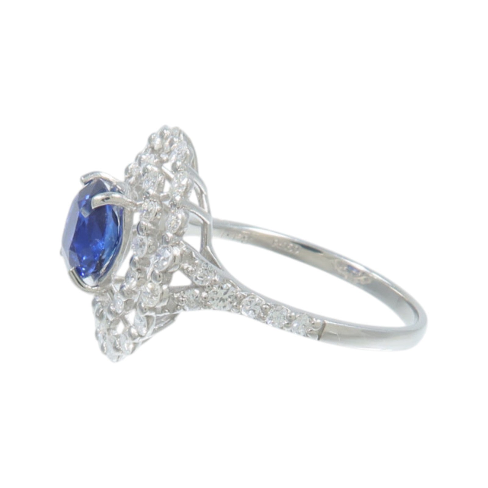JEWELRY PT950鉑金Sapphire Diamond Ring藍寶石/鑽石戒指