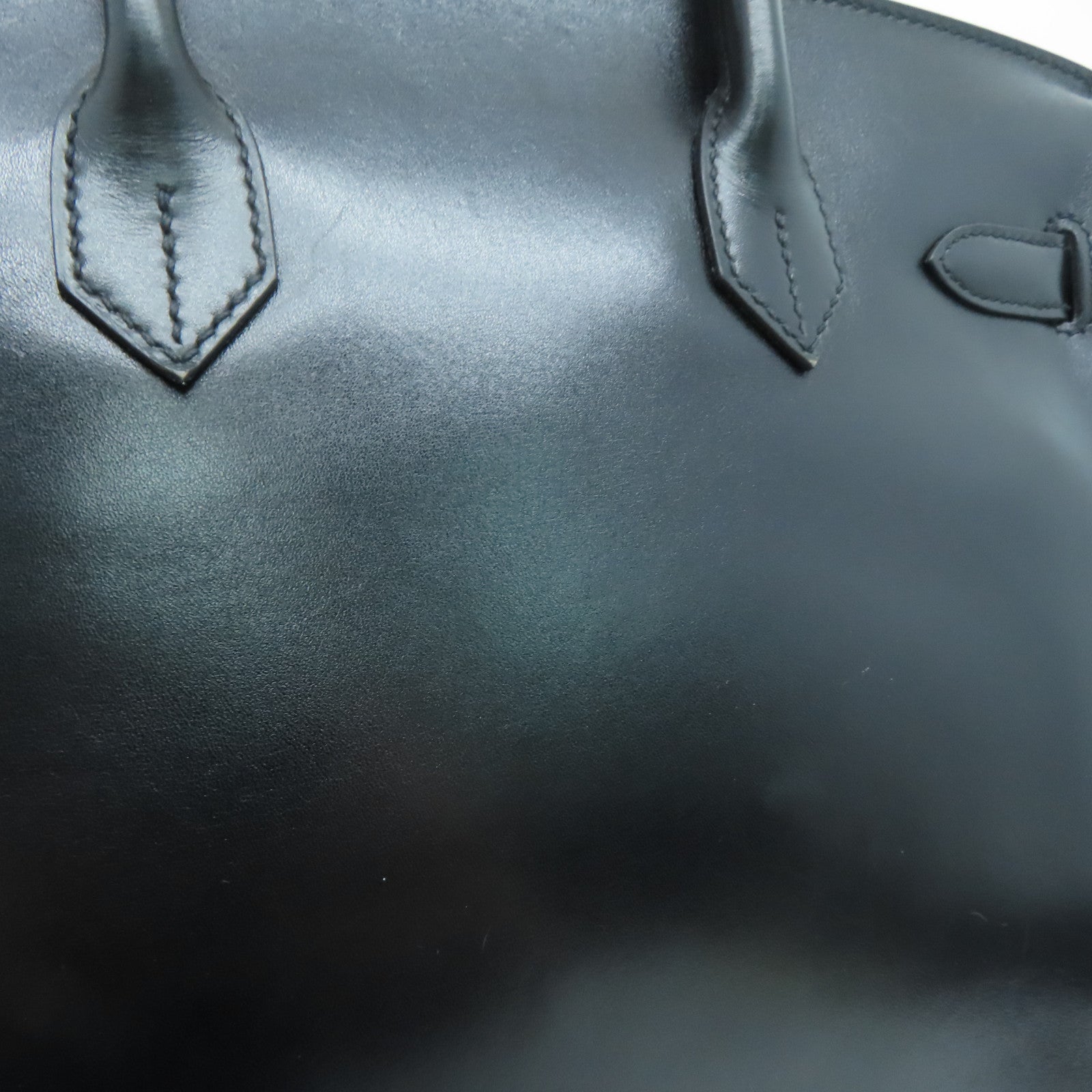 HERMES Box Calf皮革Birkin 30 So Black手挽袋黑色