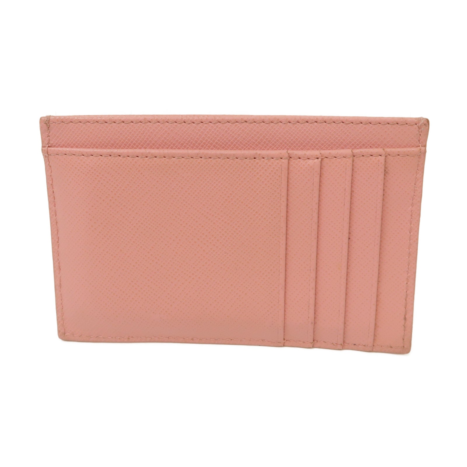 PRADA 【激減優惠】牛皮皮革Card Case金扣卡片套粉紅色