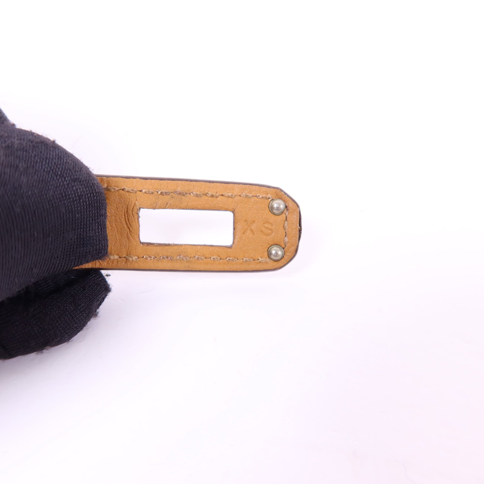 HERMES Swift皮革Kelly Double Tour銀扣手鐲Tosca Hermes#XS