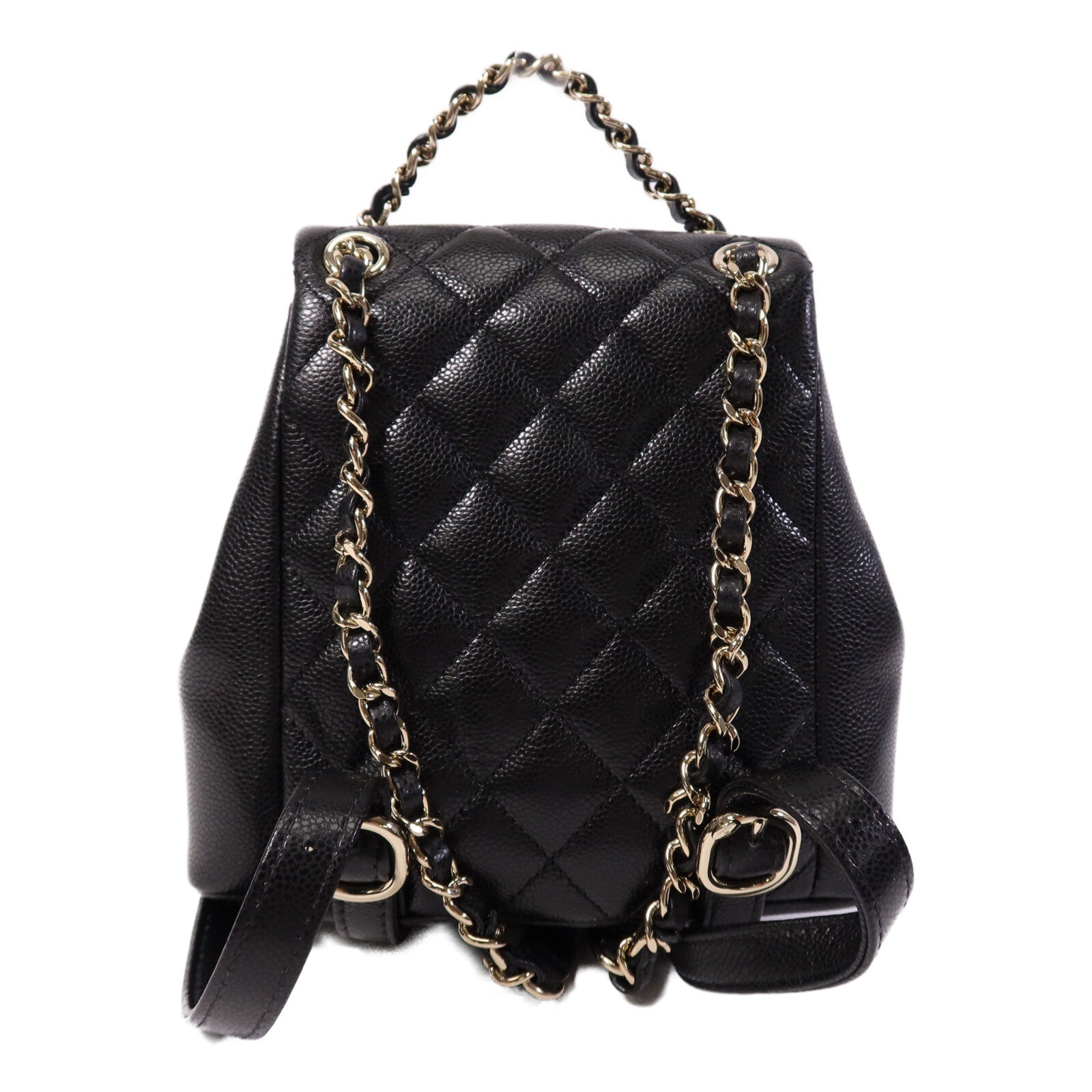 CHANEL 牛皮皮革Duma Backpack金扣背包