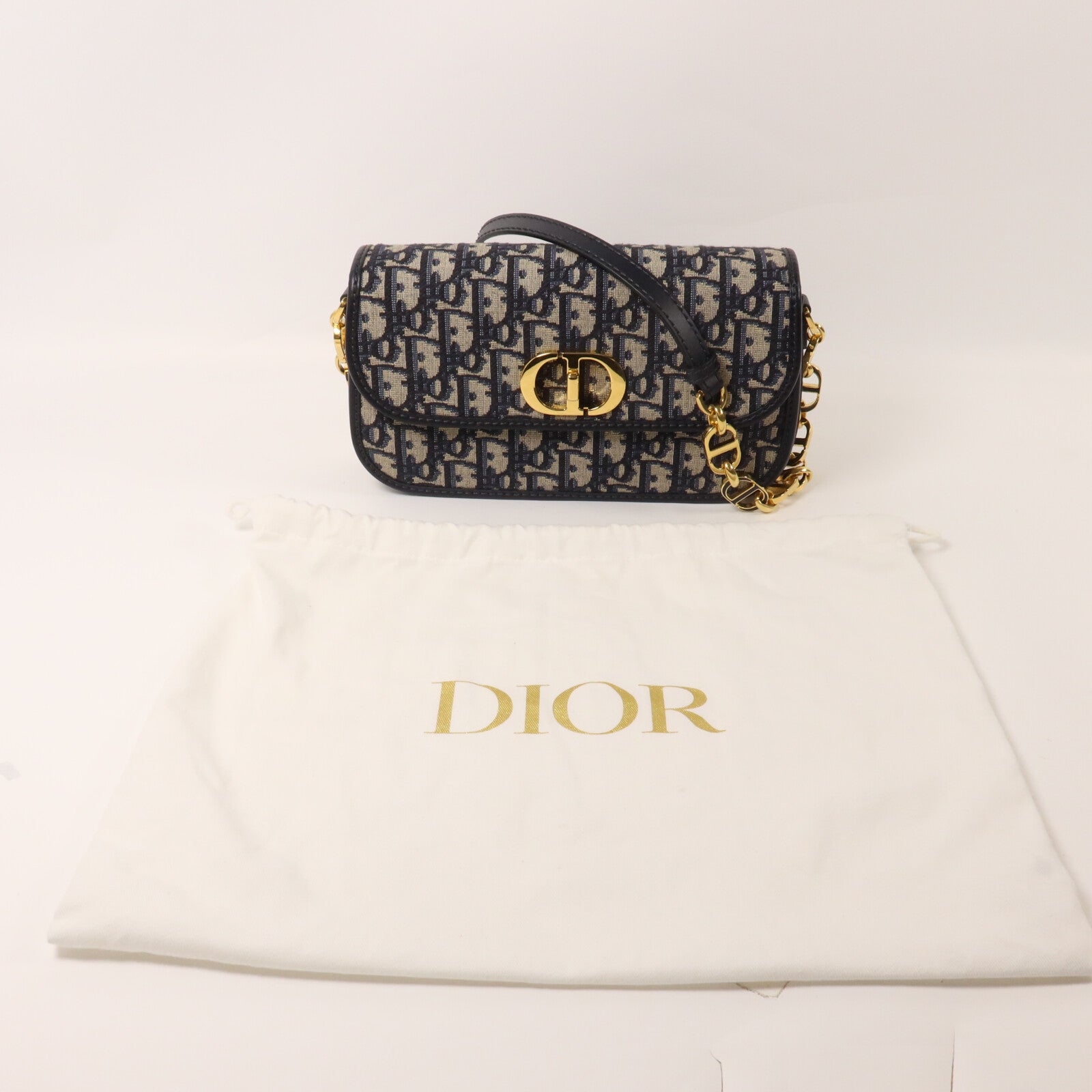 Dior 帆布30 Montaigne Avenue鏈帶肩背袋