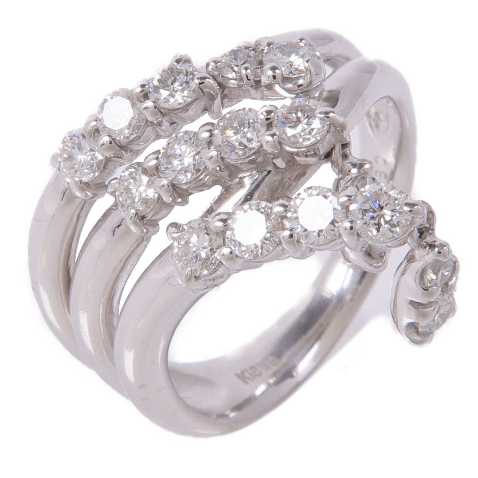 JEWELRY Diamond Ring 18K White Gold US#6.75