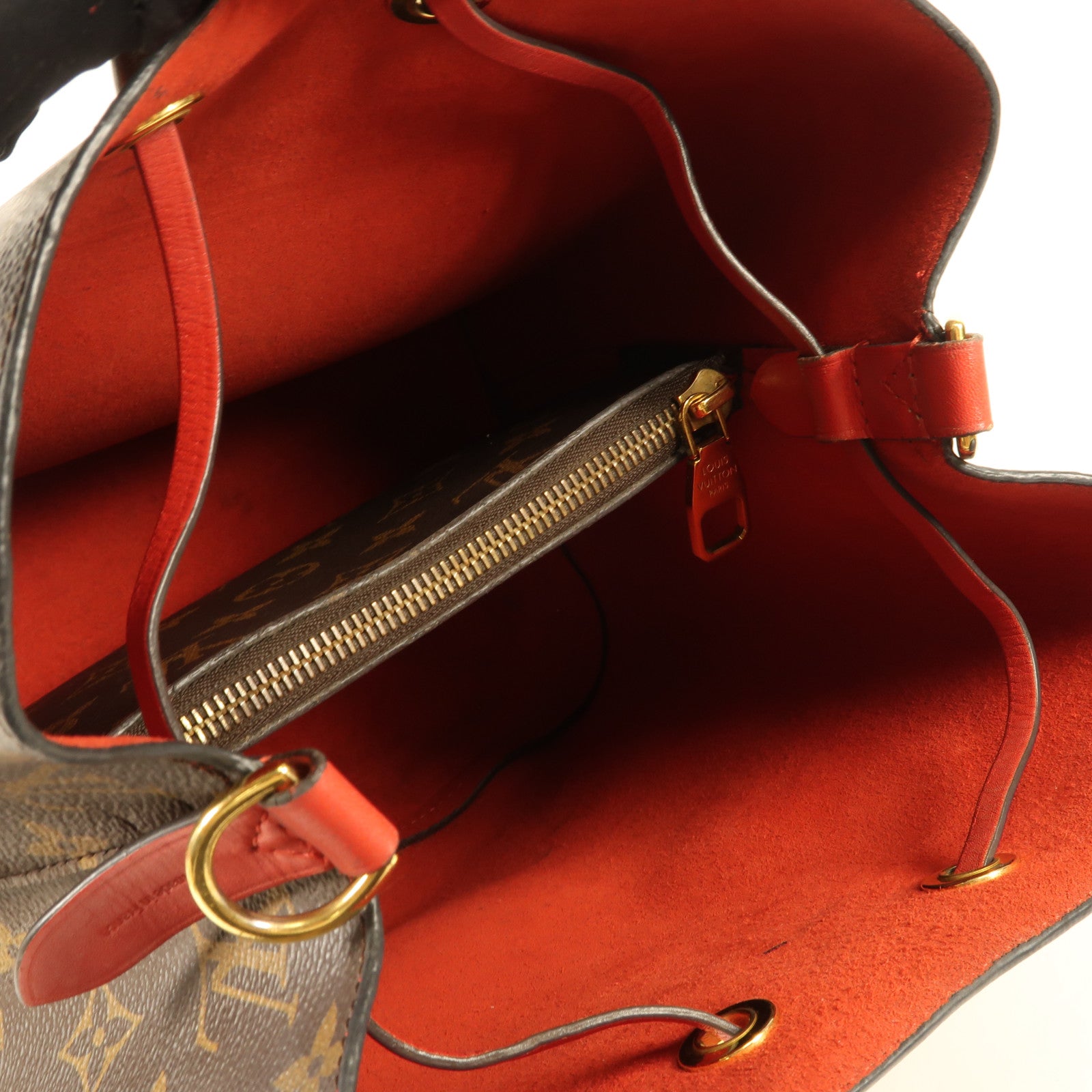 LOUIS VUITTON Monogram Neo Noe Bucket Bag金扣肩背袋Coquelicot