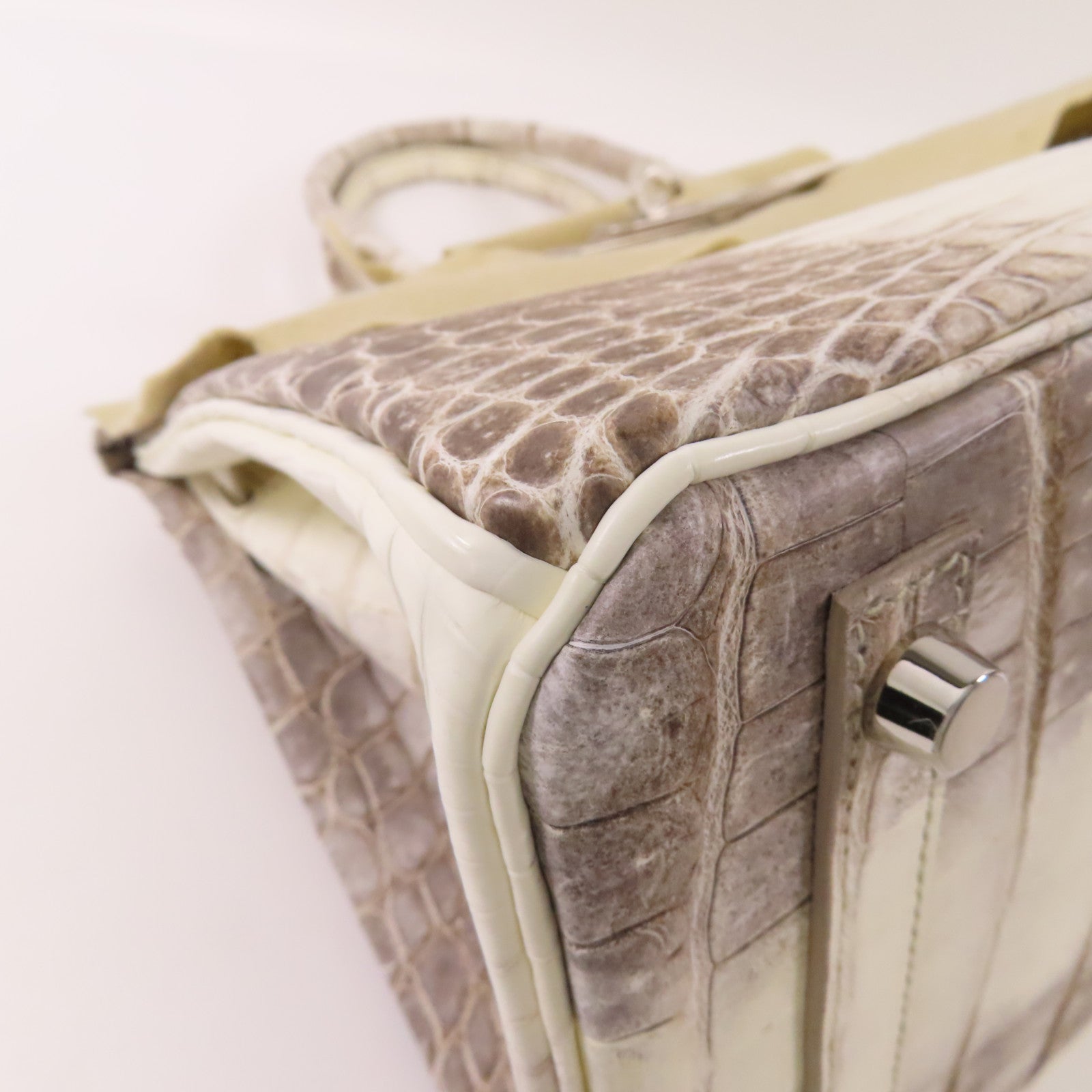 HERMES Niloticus Matt Birkin 30 Himalayan銀扣手挽袋
