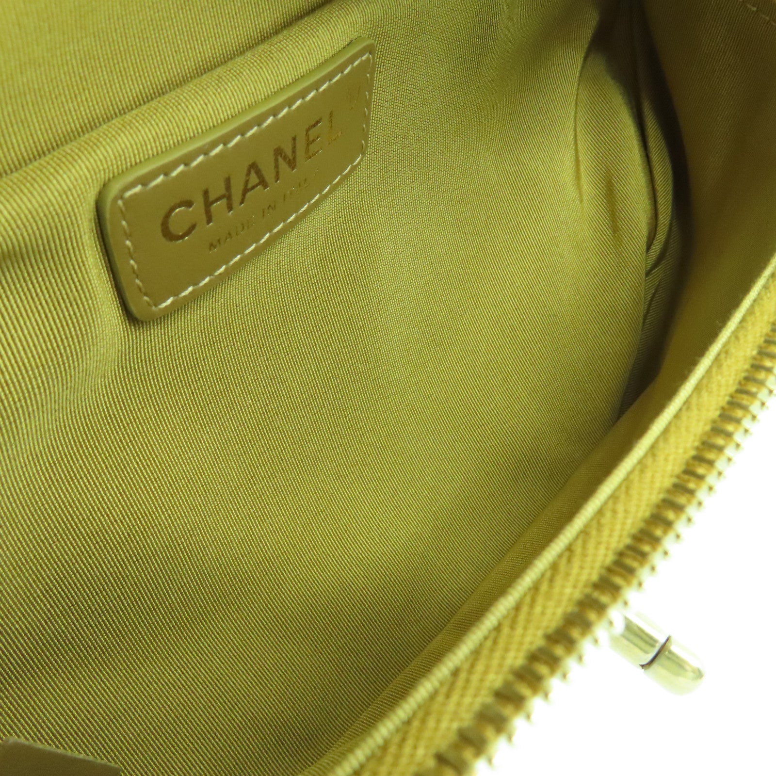 CHANEL 【激減優惠】菱格牛皮皮革Waist Bag金扣腰包金色