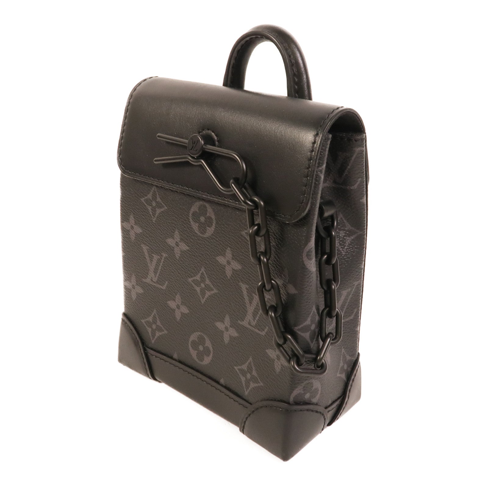 LOUIS VUITTON Monogram Eclipse Nano Steamer肩背袋