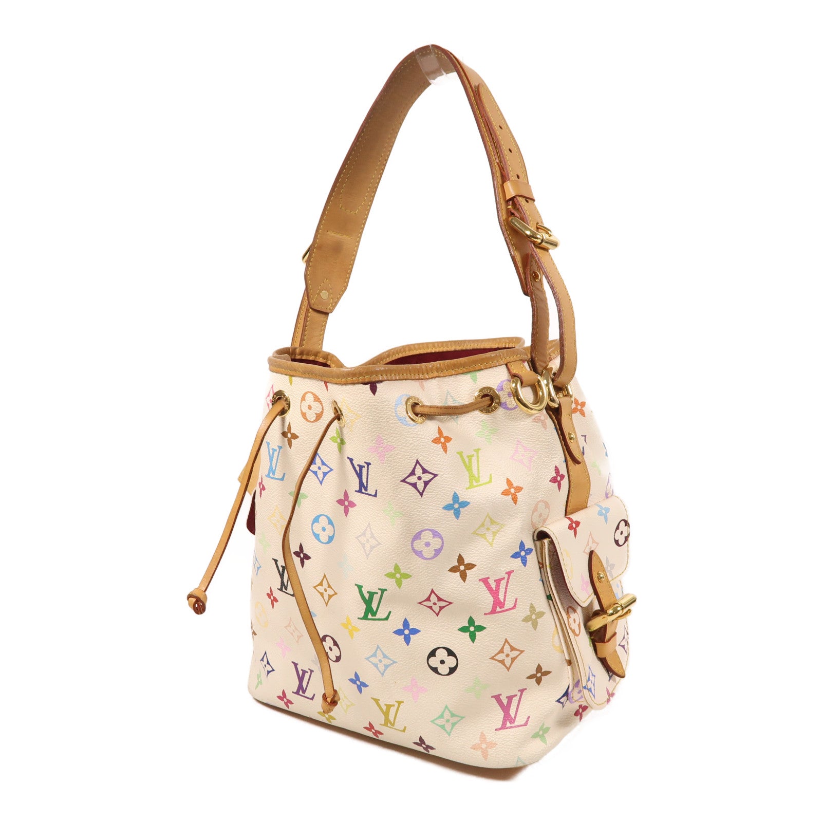 LOUIS VUITTON Monogram Multicolore Petit Noe金扣肩背袋