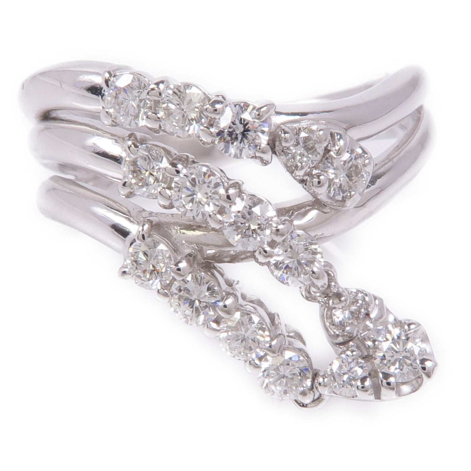 JEWELRY Diamond Ring 18K White Gold US#6.75