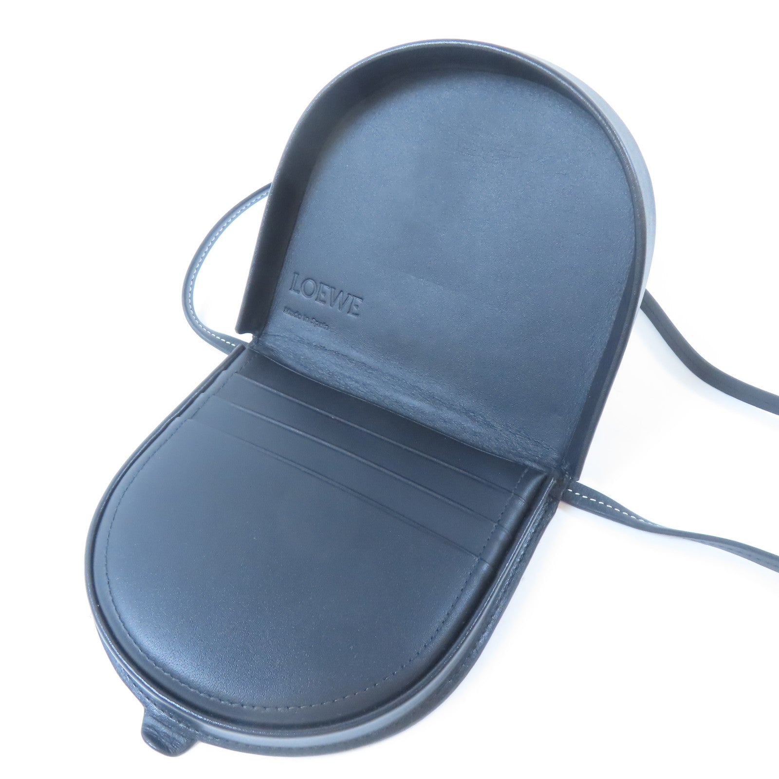 LOEWE 牛皮皮革Heel Pouch Small肩背袋黑色