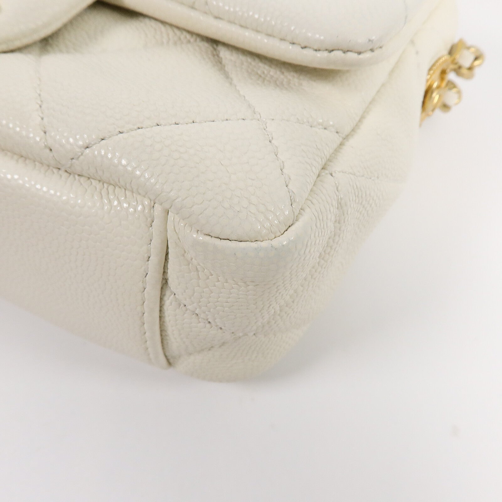 CHANEL 牛皮皮革Mini Coins Flap鏈帶肩背袋