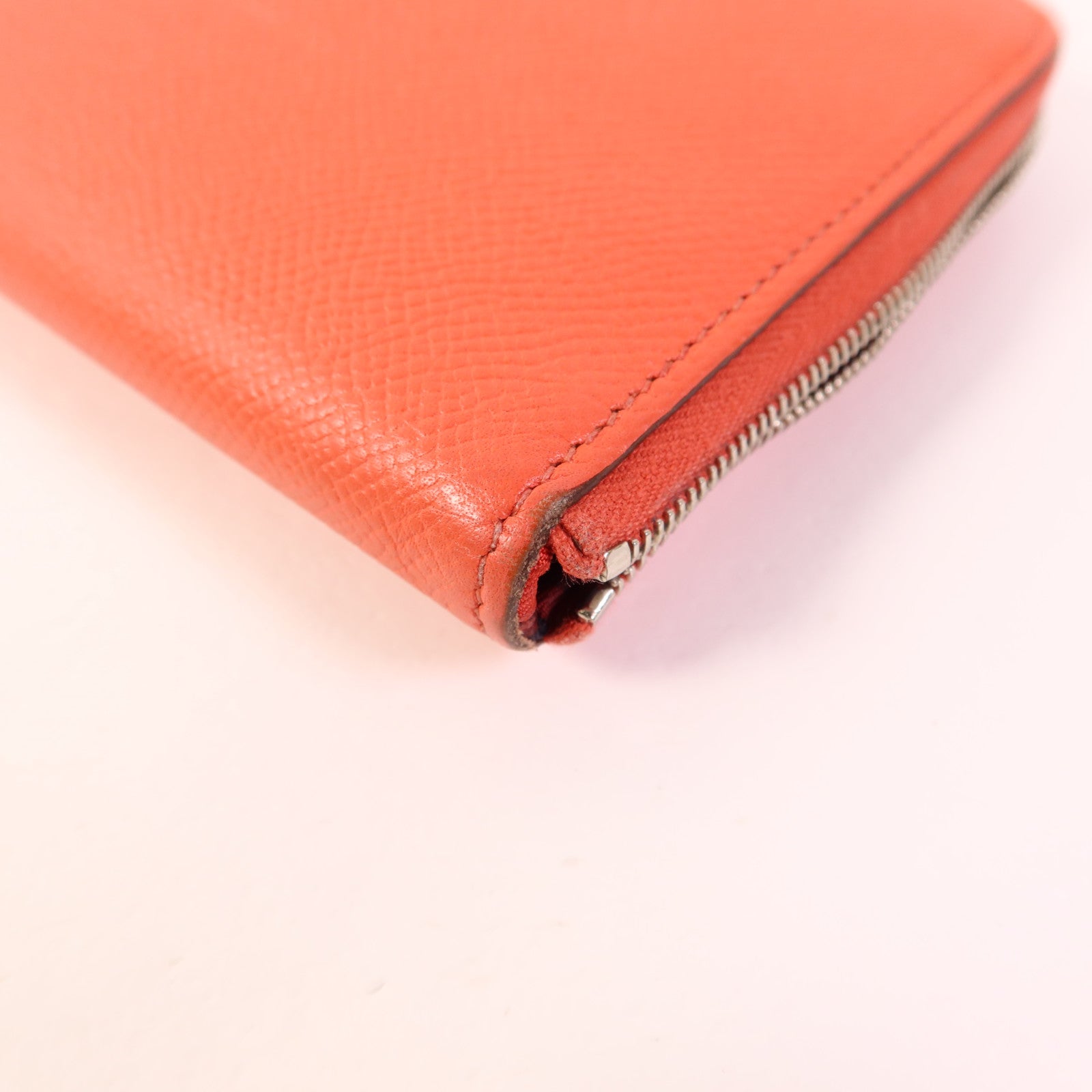 HERMES Epsom皮革Silk'In Long Wallet銀扣長錢包Rose Jaipur